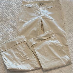 Banana Republic Women's Boot Cut Pants in Light Cream